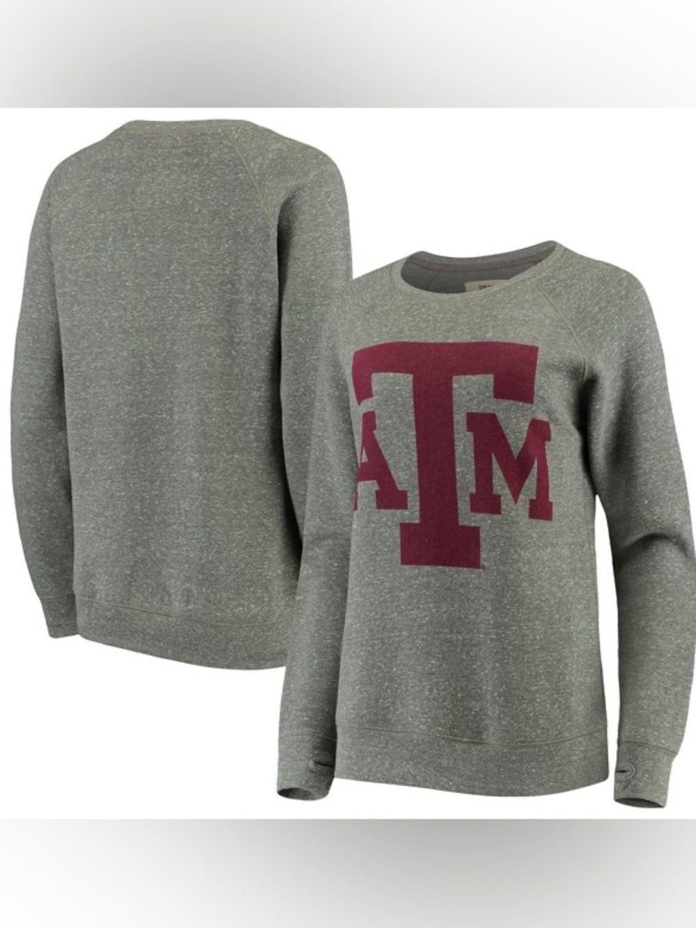 Texas A&M Aggies Pressbox Women's Big Team Logo Fleece  Crew Neck Sweatshirt